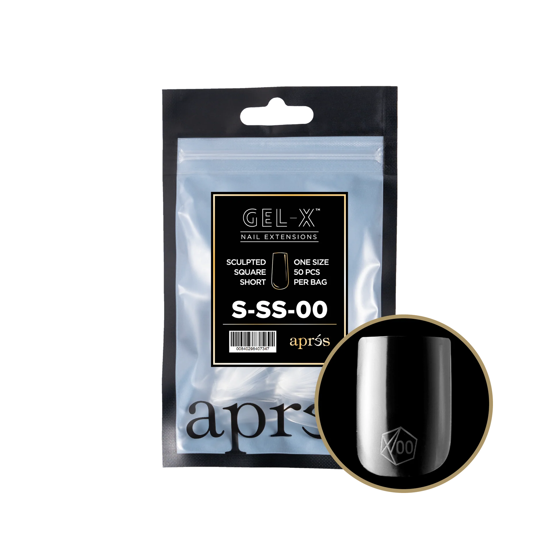 nail repair for nail beauty boost-APRES TIP BAG - 00 - SCULPTED SQUARE SHORT