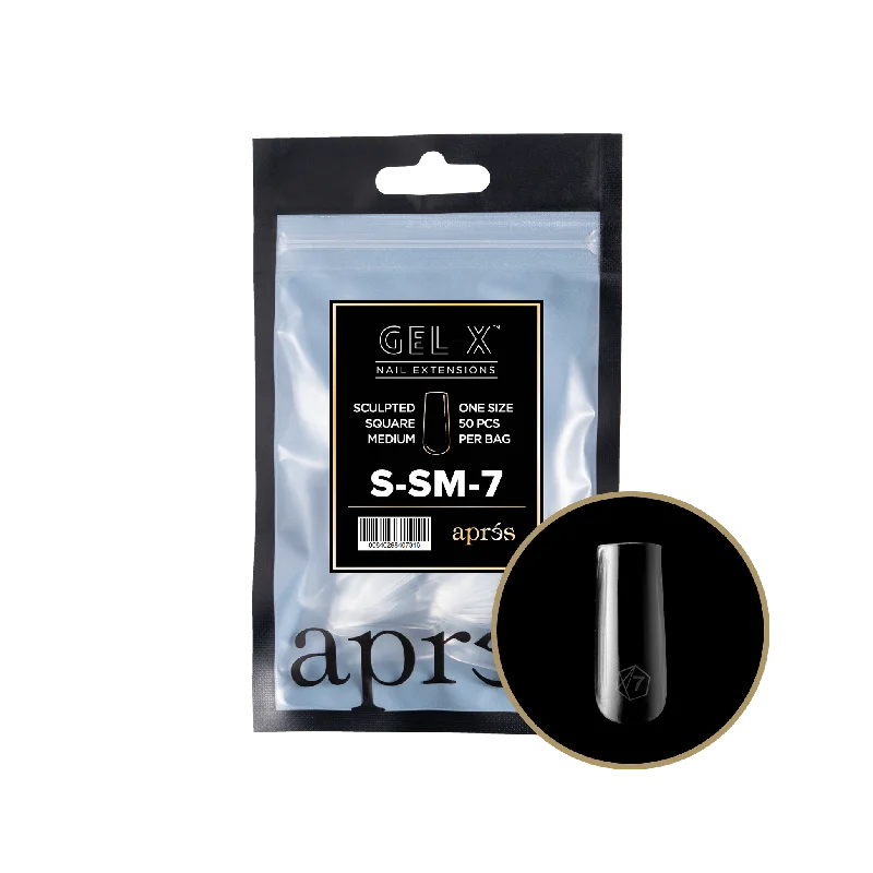 nail repair with periodic nail treatment-APRES TIP BAG - 7 - SCULPTED SQUARE MEDIUM