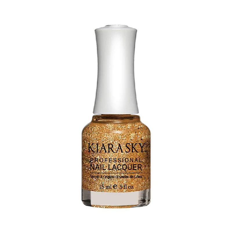 nail polish glossy board-Kiara Sky Nail Lacquer - 433 Strike Gold