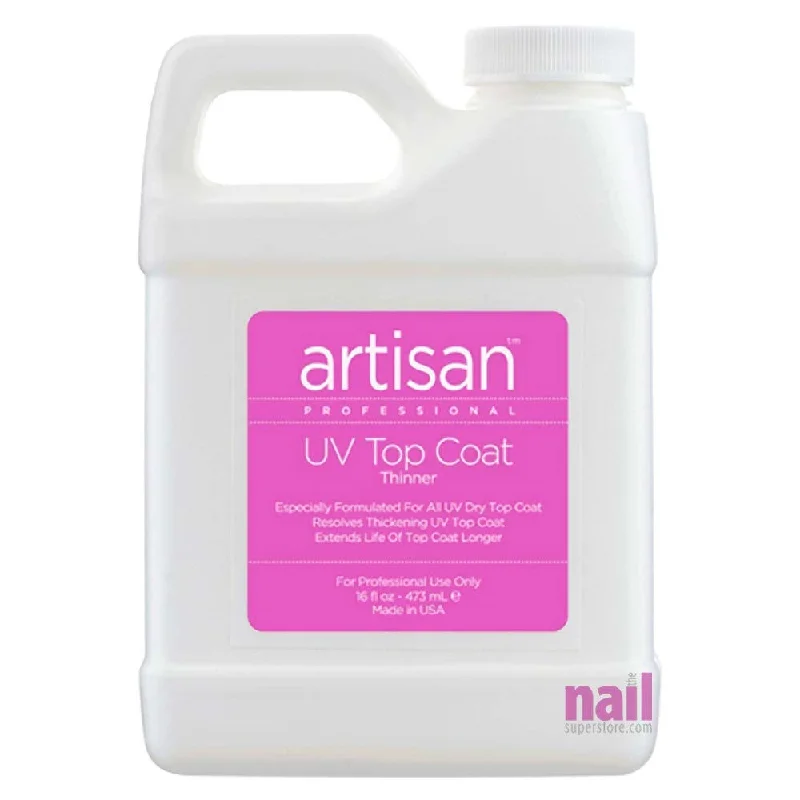 nail polish brilliant outline-Artisan UV Nail Top Coat Thinner | Quickly Thin Out - Restore - Refill Size - 16 oz