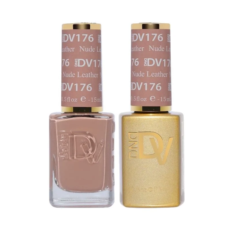 nail repair with prom nail gel-DND DIVA 176 Nude Leather