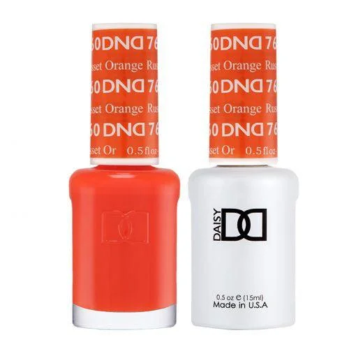 nail polish warm shade-Dnd Gel 760 Russet Orange