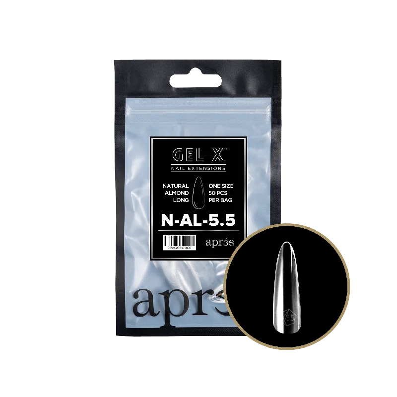 nail repair for nail hydration solutions-APRES TIP BAG - 5.5 - NATURAL ALMOND LONG