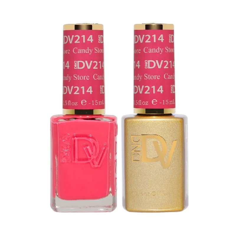 nail repair with festive nail polish-DND DIVA 214 Candy Store