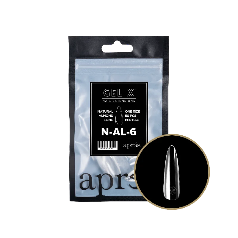 nail repair with pregnancy-safe serum-APRES TIP BAG - 6 - NATURAL ALMOND LONG