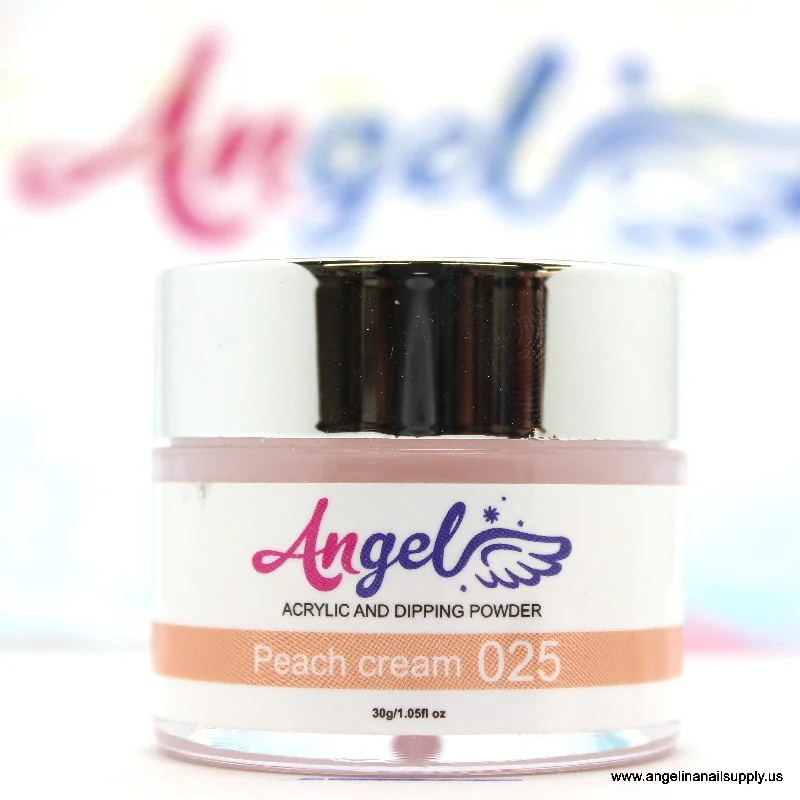 nail polish shimmering rain-Angel Dip Powder D025 PEACH CREAM