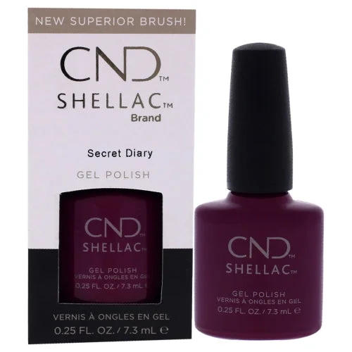 nail repair with OPI strengthener-CND SHELLAC Brand - Secret Diary