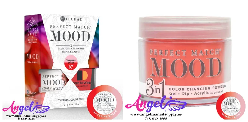 nail polish vibrant ribbon-Lechat Perfect Match Mood 3in1 Combo 67 Tangerine Dream