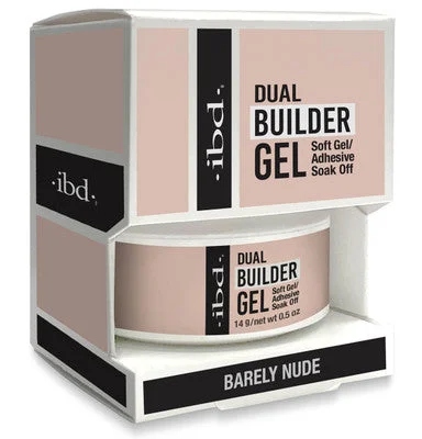 nail repair for nail resilience revival-36322 ibd DUAL BUILDER GEL - SOFT GEL/ADHESIVE SOAK OFF - BARELY NUDE - 0.5 oz