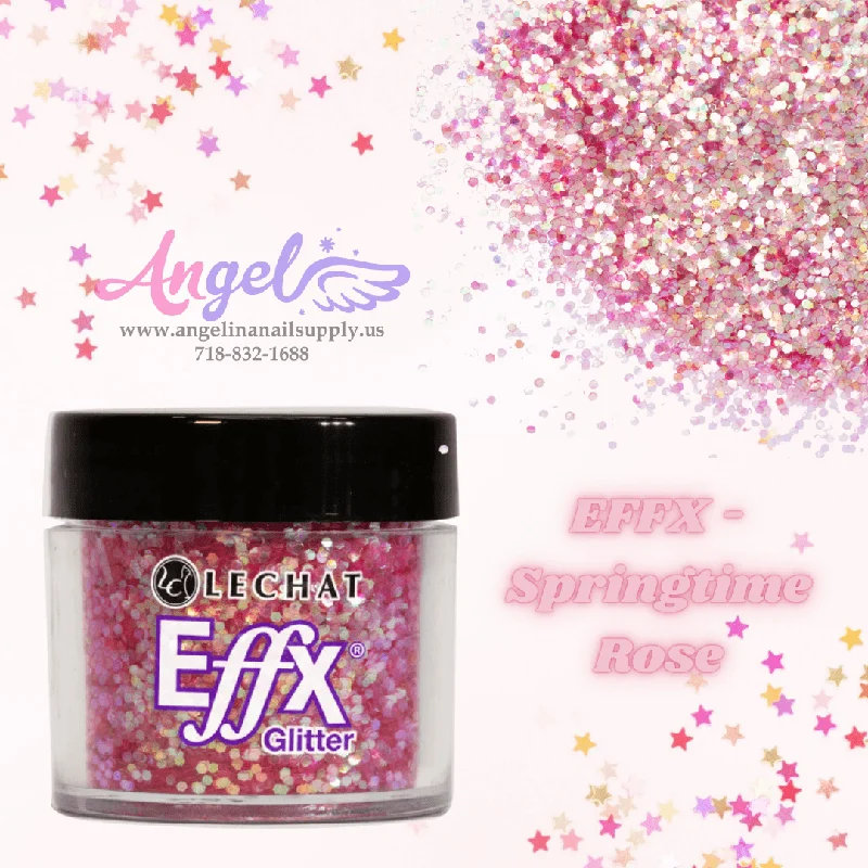 nail polish shining drift-Lechat Glitter EFFX-42 Springtime Rose