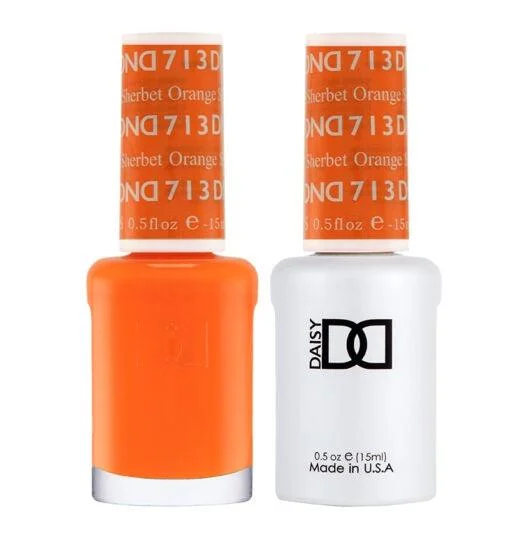 nail polish hot mirror-Dnd Gel 713 Orange Sherbet