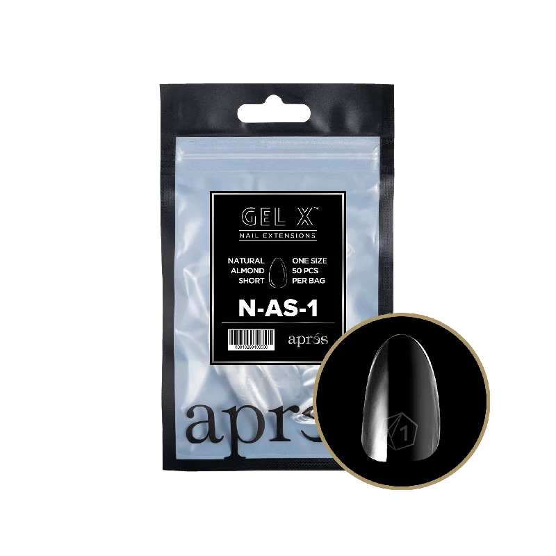 nail repair for nail durability breakthroughs-APRES TIP BAG - 1 - NATURAL ALMOND SHORT