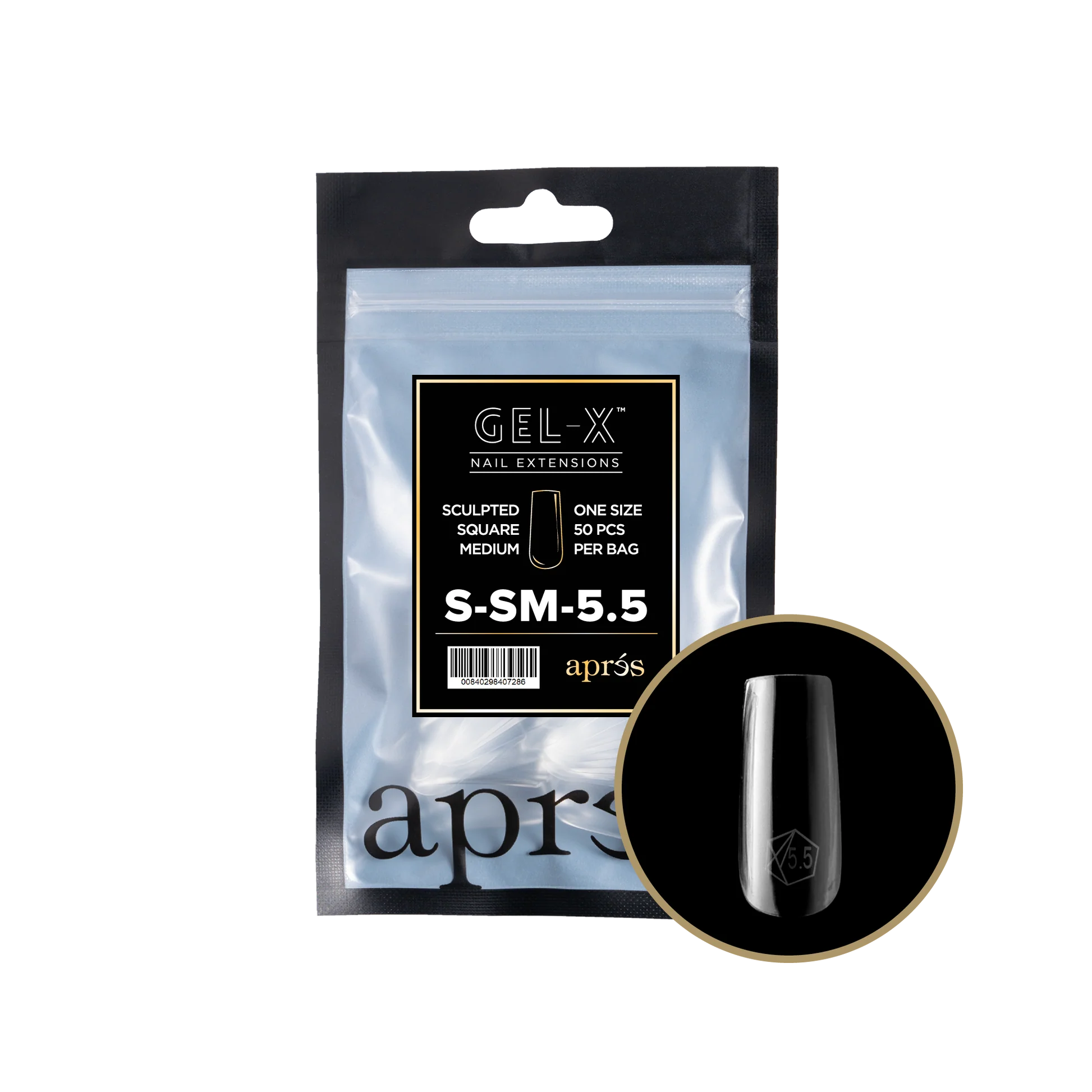 nail repair for nail growth boost-APRES TIP BAG - 5.5 - SCULPTED SQUARE MEDIUM