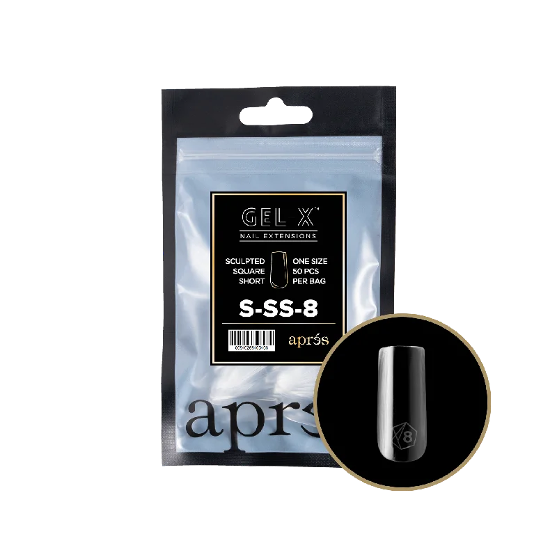 nail repair with quick-smooth cream-APRES TIP BAG - 8 - SCULPTED SQUARE SHORT