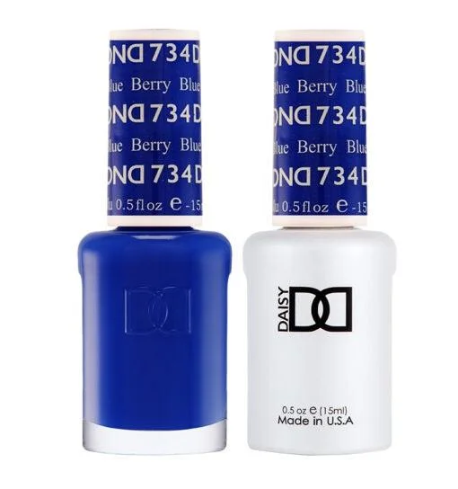 nail polish smooth truss-Dnd Gel 734 Berry Blue