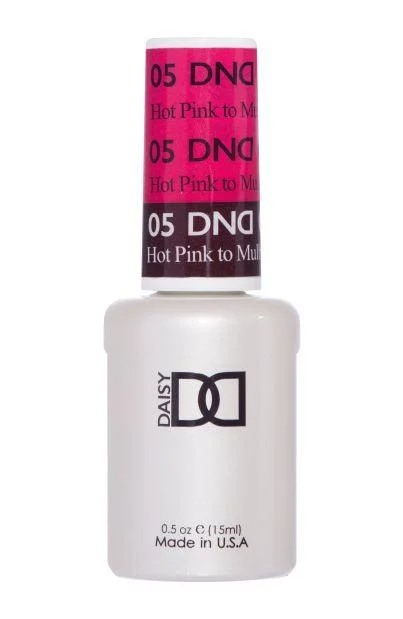 nail polish shining velvet-DND Mood Change #05 – Hot Pink To Mulberry