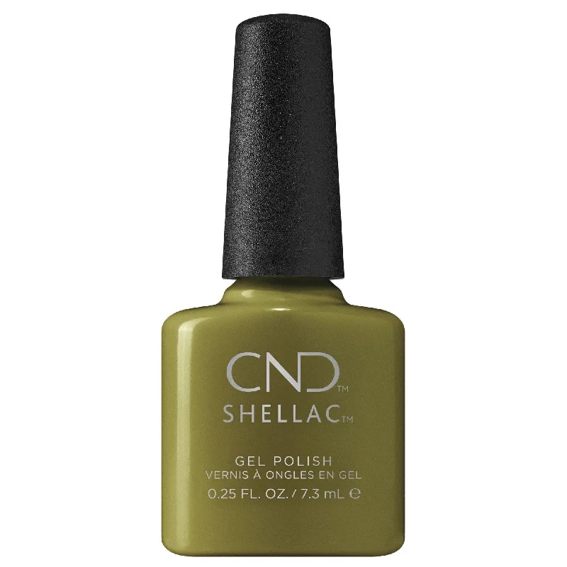 nail polish chic snow-CND Shellac #144 Olive Grove