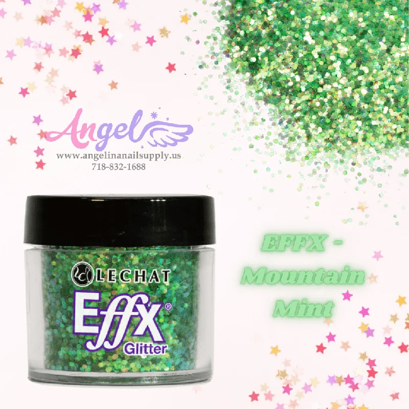 nail polish shimmering drawbridge-Lechat Glitter EFFX-41 Mountain Mint