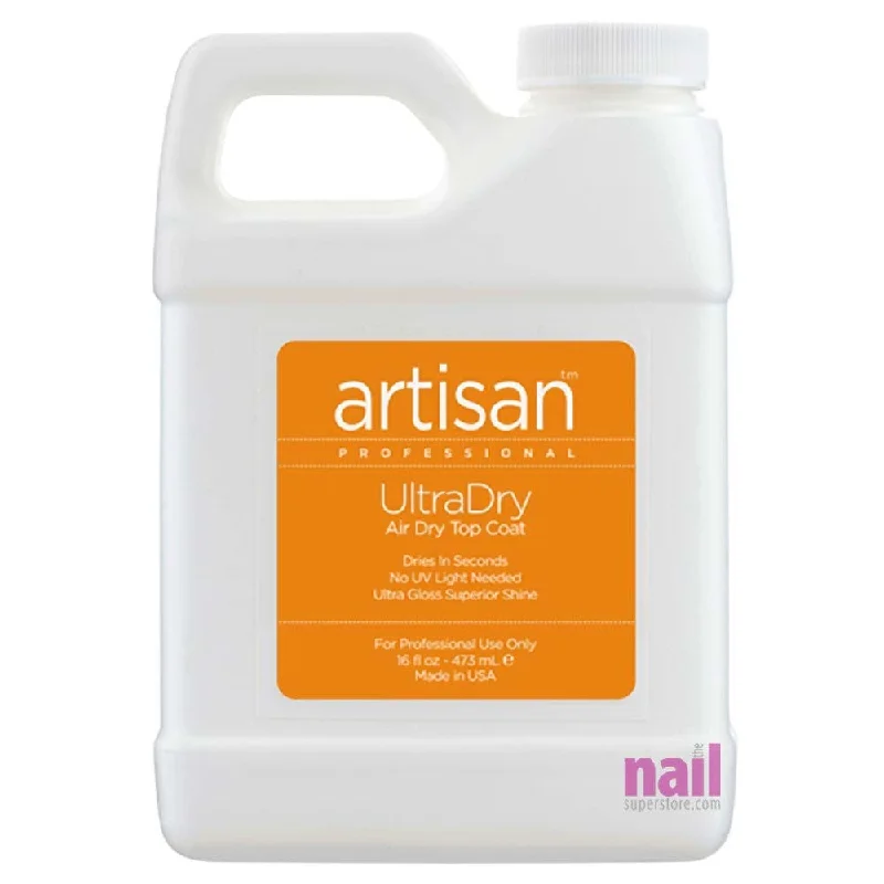 nail polish cool dye-Artisan UltraDry Air Dry Top Coat | Dries Super Fast & Non Yellowing - 16 oz