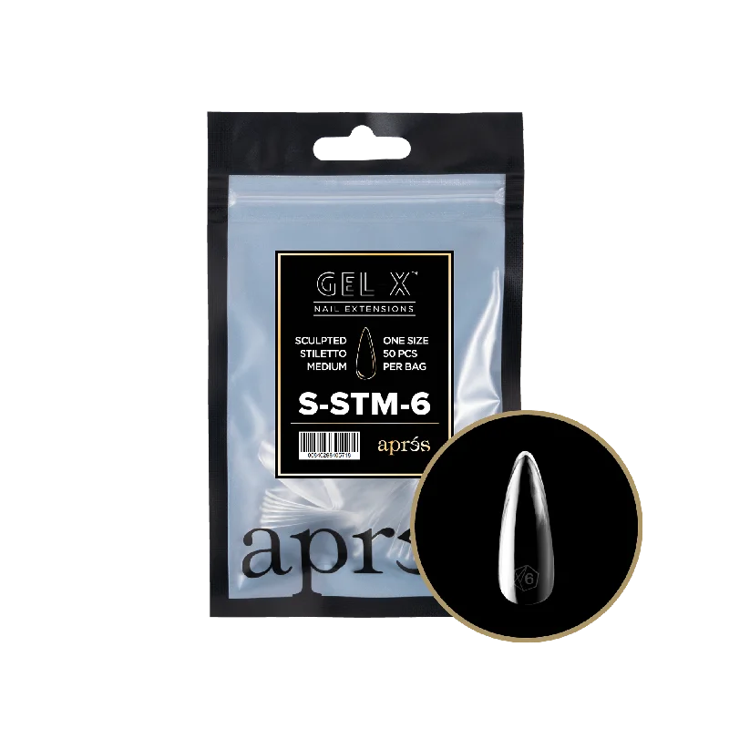 nail repair with pocket-friendly polish-APRES TIP BAG - 6 - SCULPTED STILETTO MEDIUM