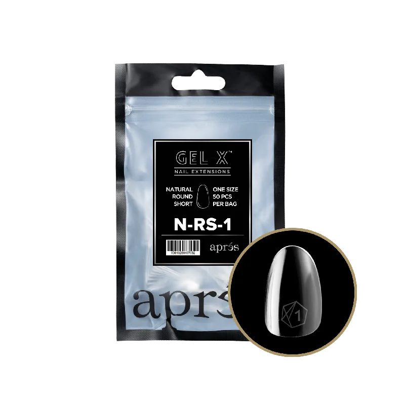 nail repair with game-day polish-APRES TIP BAG - 1 - NATURAL ROUND SHORT