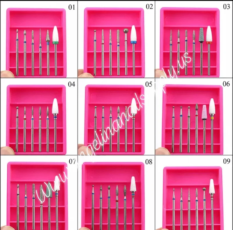 nail polish smooth leather-Diamond Nail Drill Bit  Set (box)