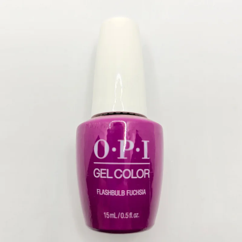 nail repair with affordable nail gel-OPI Gel Color GC B31 - FLASHBULB FUCHSIA