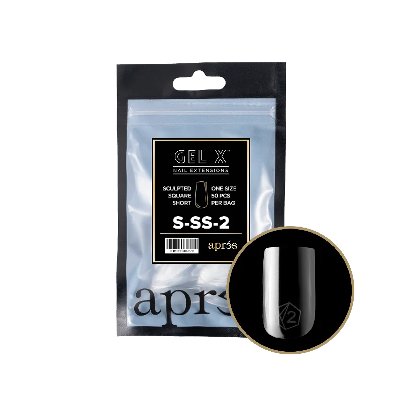 nail repair with mini nail cream-APRES TIP BAG - 2 - SCULPTED SQUARE SHORT