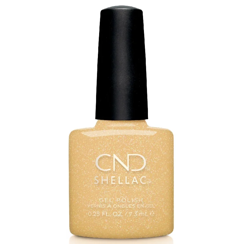 nail polish glossy drizzle-CND Shellac #073 Seeing Citrine