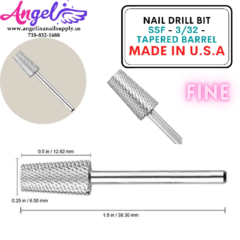 nail polish bright argyle-Nail Drill Bit - SSF - 3/32 - Tapered Barrel