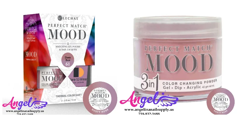 nail polish wild thread-Lechat Perfect Match Mood 3in1 Combo 61 Dusty Rose