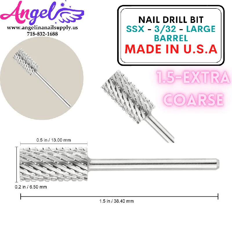 nail polish sharp paisley-Nail Drill Bit - SSX - 3/32 - Large Barrel