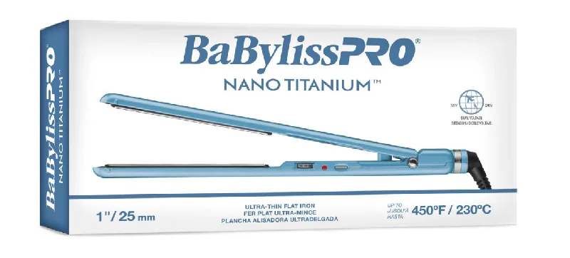 nail repair for nail thickness revival-BNT4072C BABYLISSPRO NANO TITANIUM FLAT IRON 1"-DUAL VOLTAGE