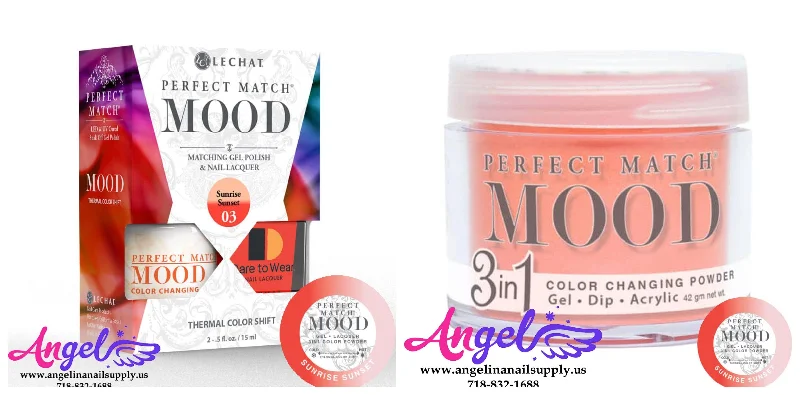 nail polish beaming linen-Lechat Perfect Match Mood 3in1 Combo 03 Sunrise Sunset