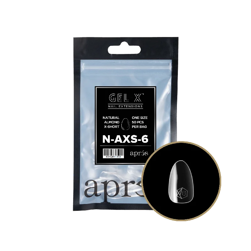 nail repair for nail health innovations-APRES TIP BAG - 6- NATURAL ALMOND EXTRA SHORT