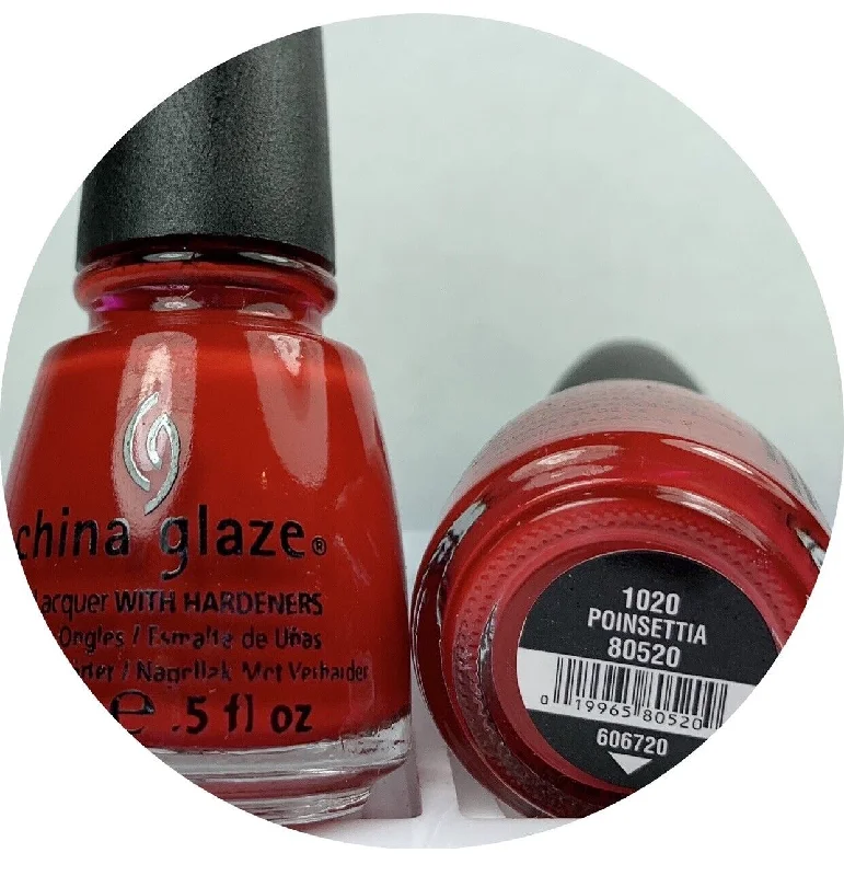 nail repair for nail strength restoration-China Glaze Polish - POINSETTIA 80520