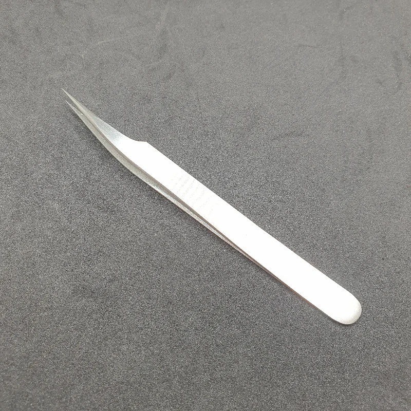 nail repair with Seventeen nail serum-TW 5A CURVED END TWEEZERS - NON MAGNETIC MICRO POINT