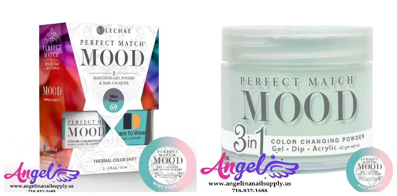 nail polish smoky stamp-Lechat Perfect Match Mood 3in1 Combo 69 Mint Freeze