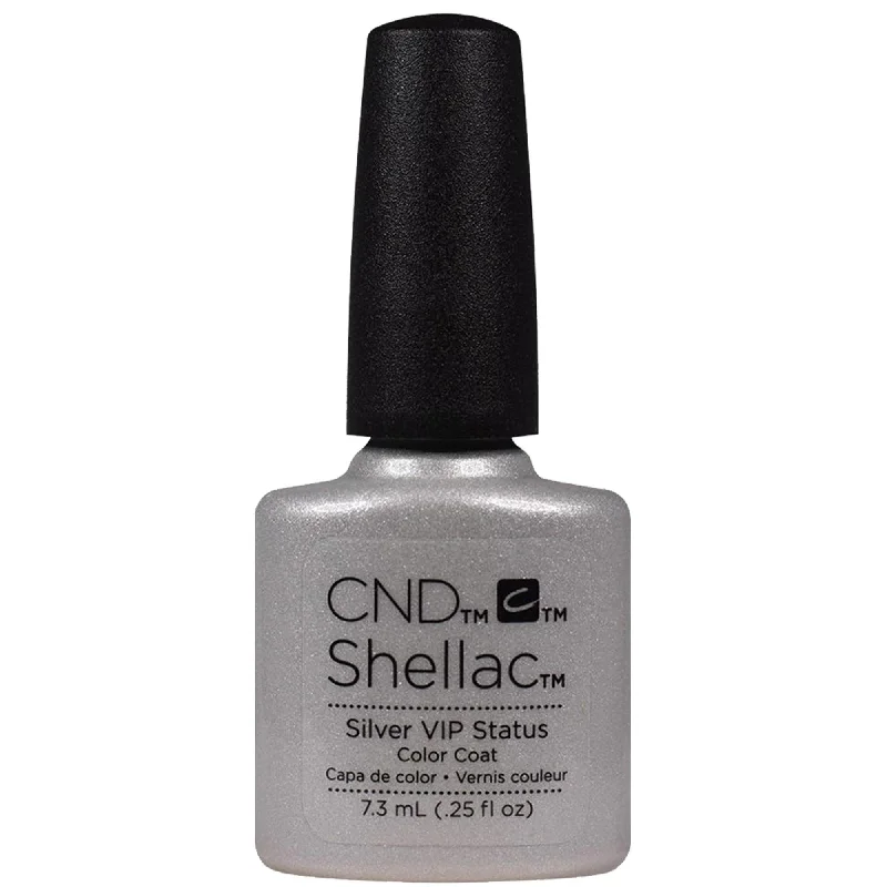 nail polish shining drift-CND Shellac #127 Silver Vip