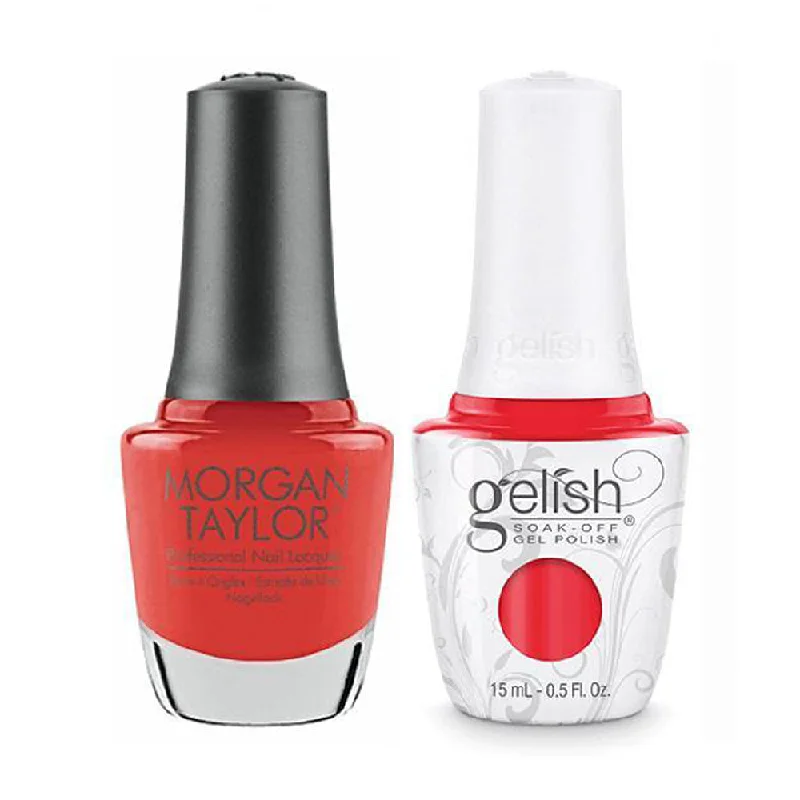 nail polish smooth marker-Gelish GE 821 - Tiger Blossom - Gelish & Morgan Taylor Combo 0.5 oz