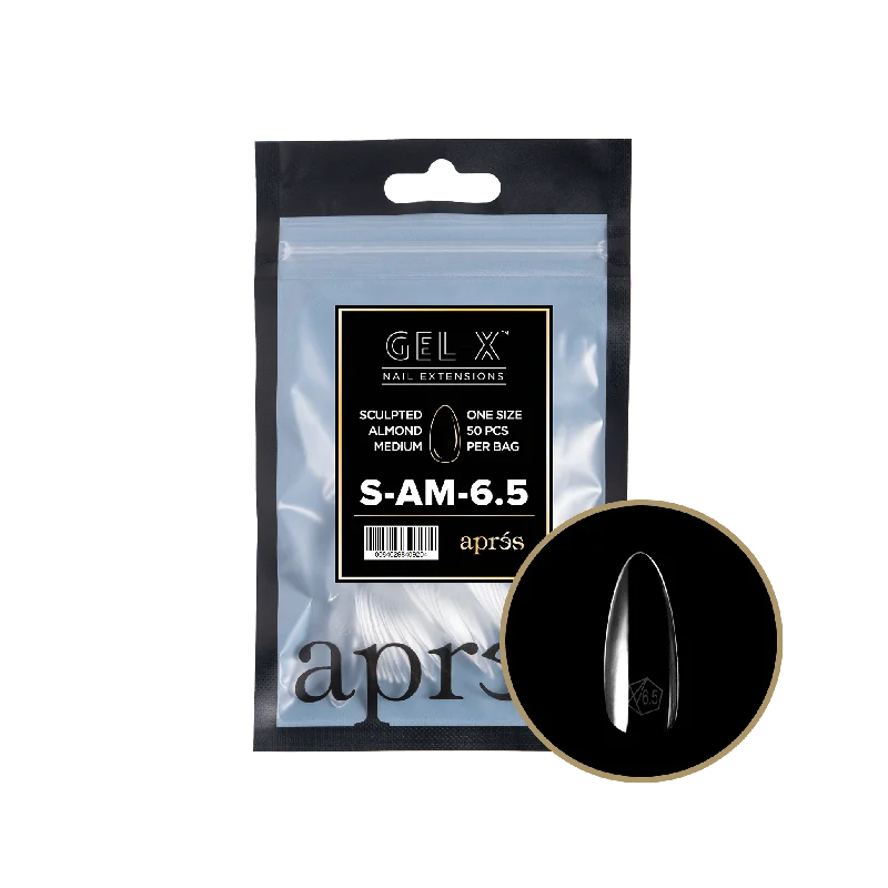 nail repair with mineral-based polish-APRES TIP BAG - 6.5 - SCULPTED ALMOND MEDIUM