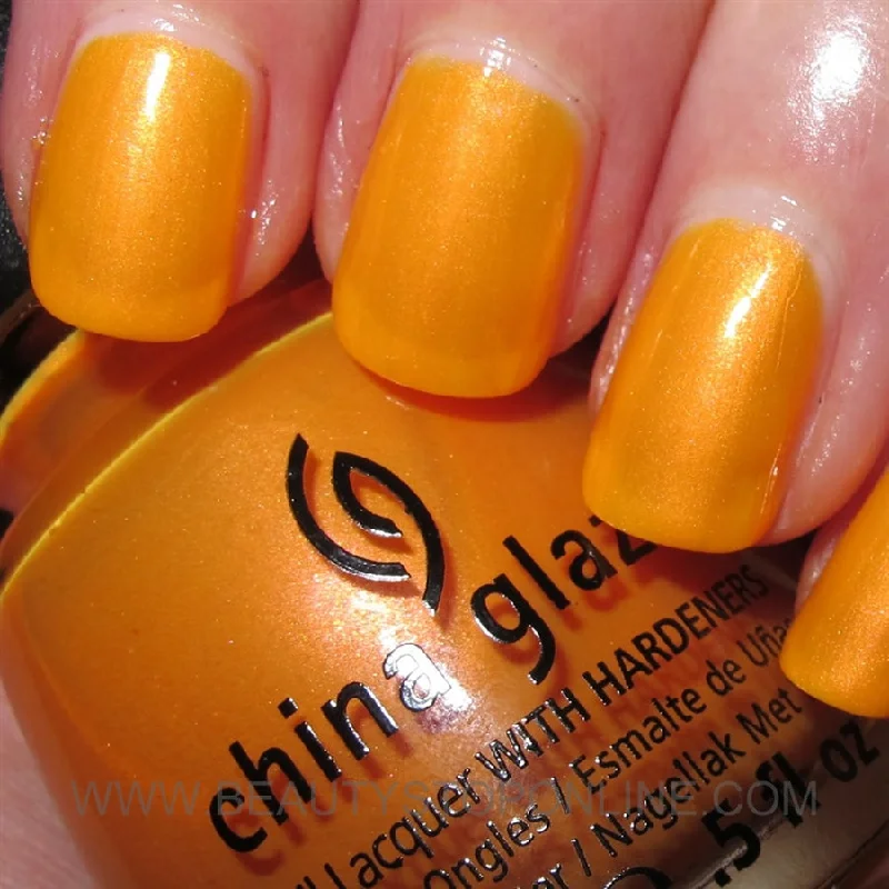 nail repair with paraben-free cream-China Glaze Polish - ORANGE YOU HOT? 80445