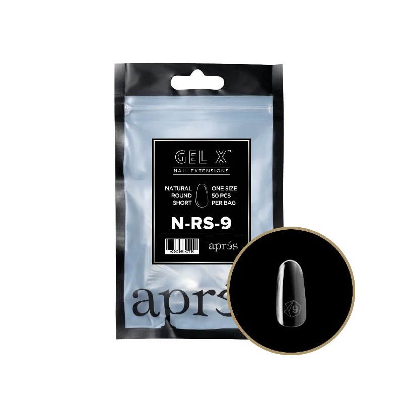 nail repair for nail health restoration tips-APRES TIP BAG - 9 - NATURAL ROUND SHORT