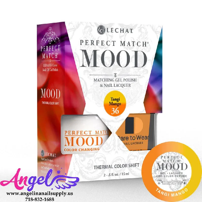 nail polish deep blaze-Lechat Mood Gel Duo 36 Tangi Mango