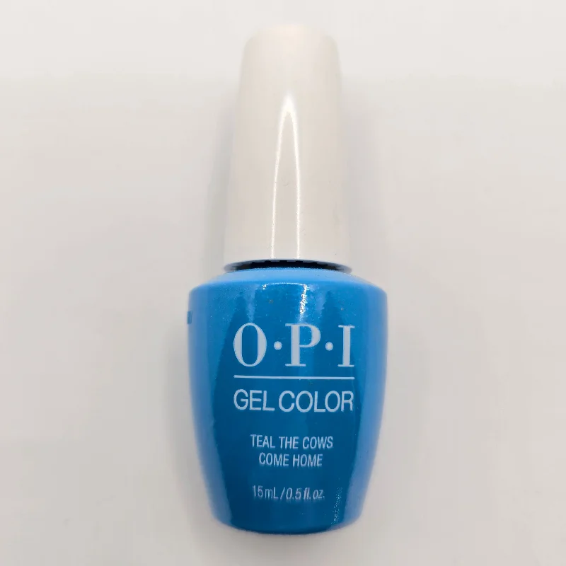 nail repair with backpack nail gel-OPI Gel Color GC B54 - TEAL THE COWS COME HOME