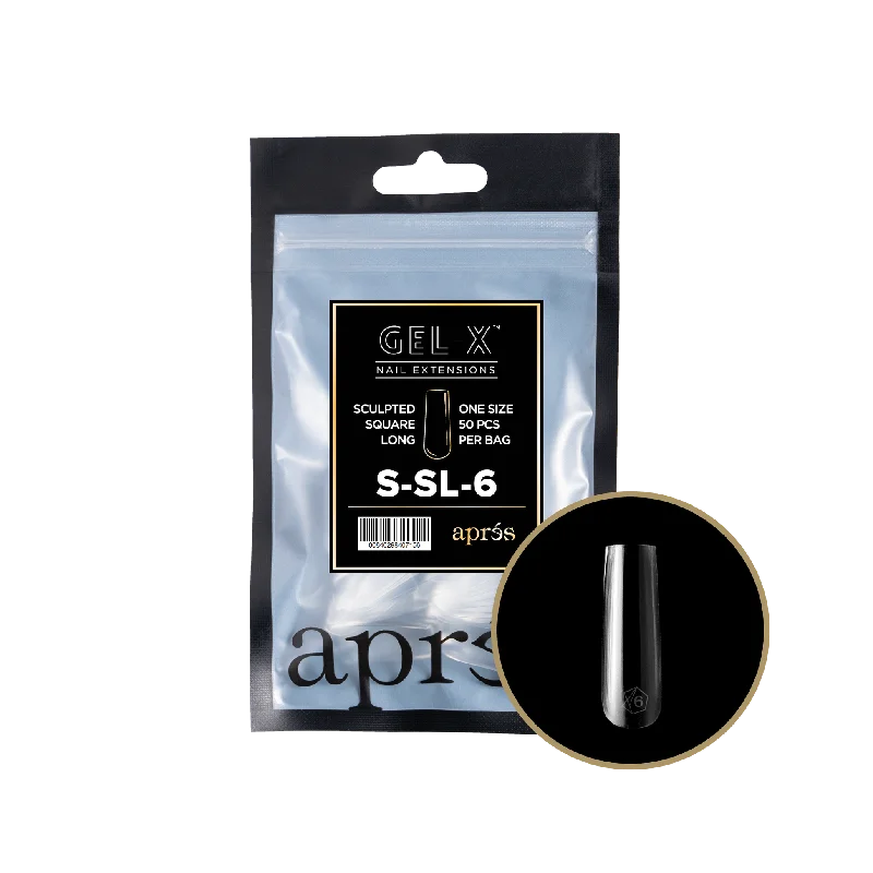 nail repair for nail flexibility improvements-APRES TIP BAG - 6 - SCULPTED SQUARE LONG