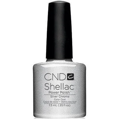 nail polish fierce needle-CND Shellac #031 Silver Chrome