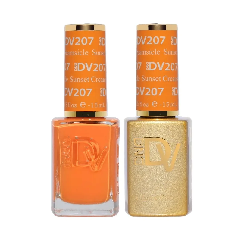 nail repair with celebration nail cream-DND DIVA 207 Sunset Creamsicle