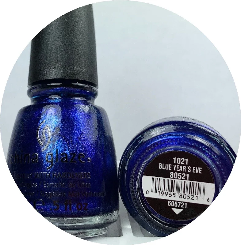 nail repair with hypoallergenic polish-China Glaze Polish - BLUE YEAR'S EVE 80521