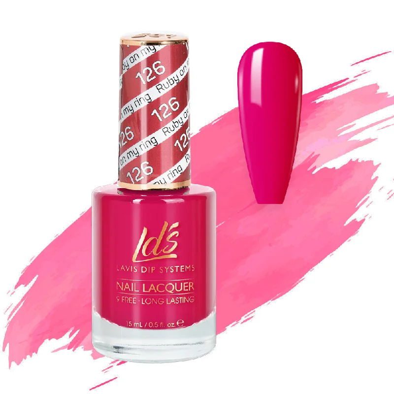 nail polish glossy board-LDS Nail Lacquer - 126 Ruby On My Ring